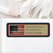 Patriottic American Flag Return Address Label (Insitu)