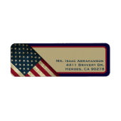Patriottic American Flag Return Address Label (Voorkant)