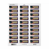 Patriottic American Flag Return Address Label (Full Sheet)