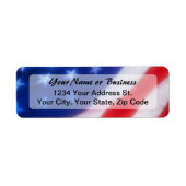 Patriottic American Flag Return Address Label (Voorkant)