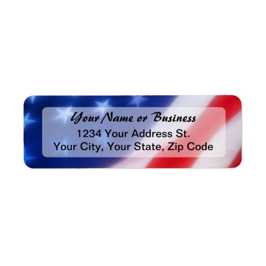 Patriottic American Flag Return Address Label (Voorkant)