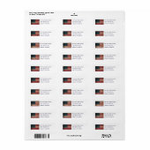 Patriottic American Flag Return Address Label (Full Sheet)