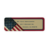 Patriottic American Flag Return Address Label (Voorkant)