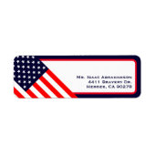 Patriottic American Flag Return Address Label (Voorkant)
