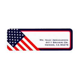 Patriottic American Flag Return Address Label