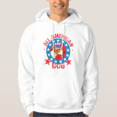 Patriottic American Foxhound Hoodie (Voorkant)