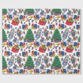 Patriottic American Nutkraker Pattern Cadeaupapier (Vlak)