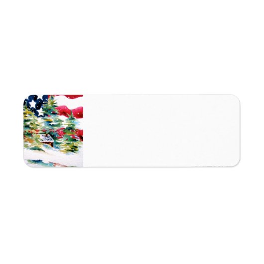 Patriottic American Return Address Label (Voorkant)