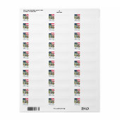 Patriottic American Return Address Label (Full Sheet)