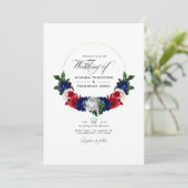 Patriottic American USA Weduwfoto Kaart (Staand voorkant)