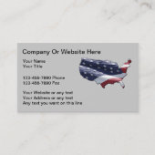 Patriottic Americana Theme Bedrijfskaart Template Visitekaartje (Voorkant)