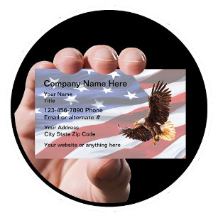 Patriottic Americana Theme Businesscards Visitekaartje