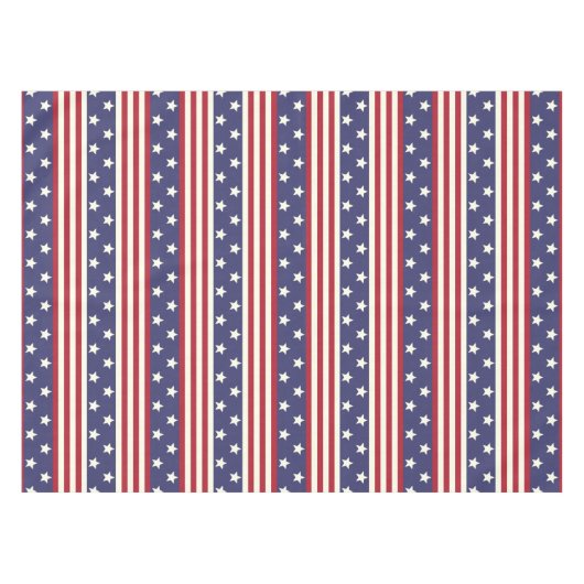 Patriottic Americana USA Flag Stars and Stripes Tafelkleed (Voorkant (Horizontaal))