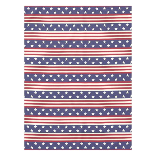 Patriottic Americana USA Flag Stars and Stripes Tafelkleed (Voorkant)