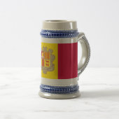 Patriottic Andorra Flag Bierpul (Voorkant rechts)