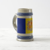 Patriottic Andorra Flag Bierpul (Voorkant links)