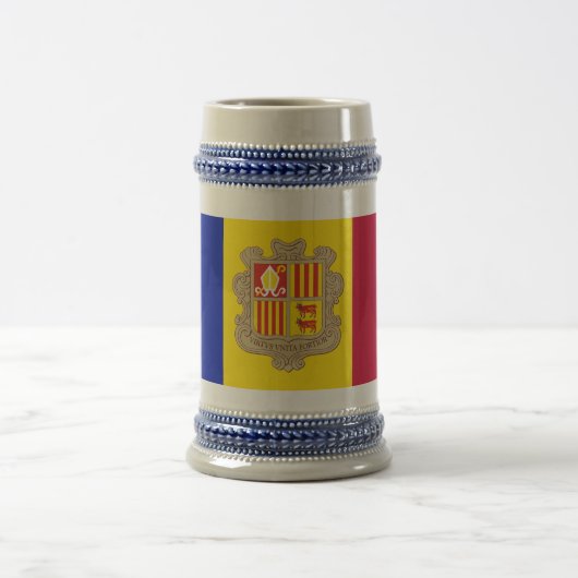 Patriottic Andorra Flag Bierpul (Center)