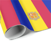 Patriottic Andorra Flag Cadeaupapier (Rol Hoek)