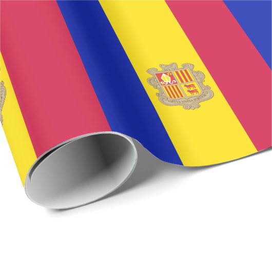Patriottic Andorra Flag Cadeaupapier (Rol Hoek)