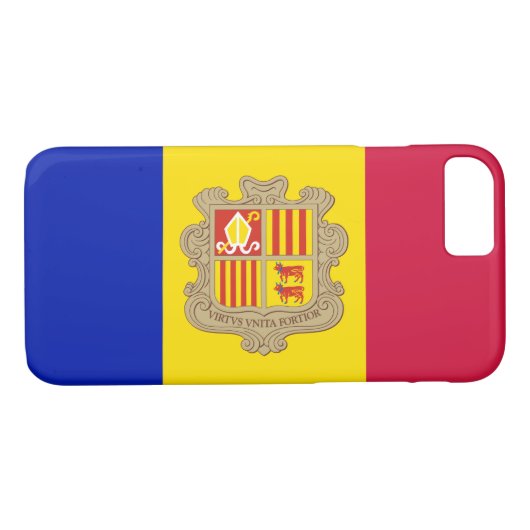 Patriottic Andorra Flag Case-Mate iPhone Case (Achterkant (Horizontaal))