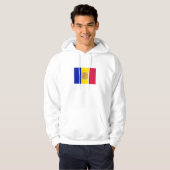 Patriottic Andorra Flag Hoodie (Voorkant volledig)