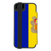 Patriottic Andorra Flag Incipio iPhone Portemonnee Hoesje (Agenda Achterkant)
