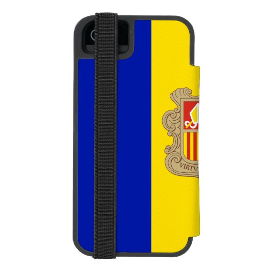 Patriottic Andorra Flag Incipio iPhone Portemonnee Hoesje (Agenda Achterkant)