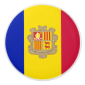 Patriottic Andorra Flag Keramische Knop (Voorkant)