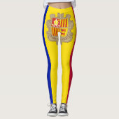 Patriottic Andorra Flag Leggings (Voorkant)