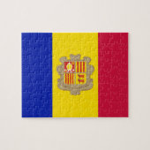Patriottic Andorra Flag Legpuzzel (Horizontaal)
