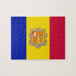 Patriottic Andorra Flag Legpuzzel