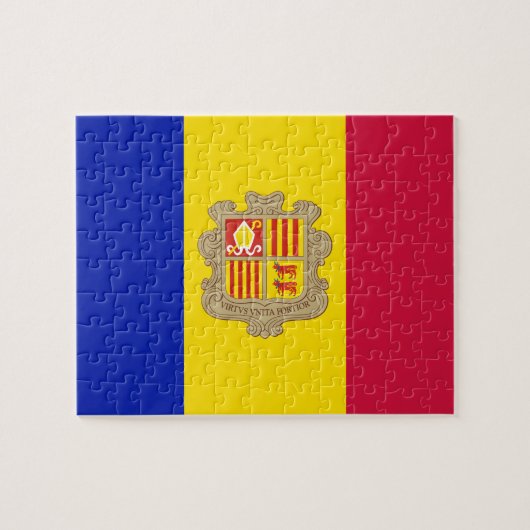 Patriottic Andorra Flag Legpuzzel (Horizontaal)