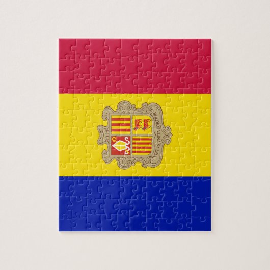 Patriottic Andorra Flag Legpuzzel (Verticaal)