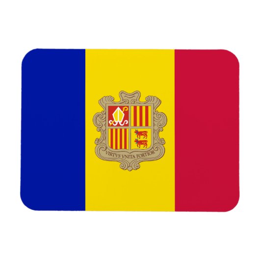 Patriottic Andorra Flag Magneet (Horizontaal)