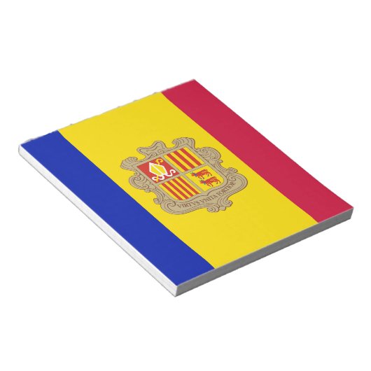 Patriottic Andorra Flag Notitieblok (Schuin)