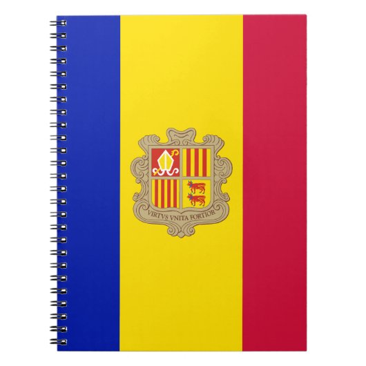 Patriottic Andorra Flag Notitieboek (Voorkant)