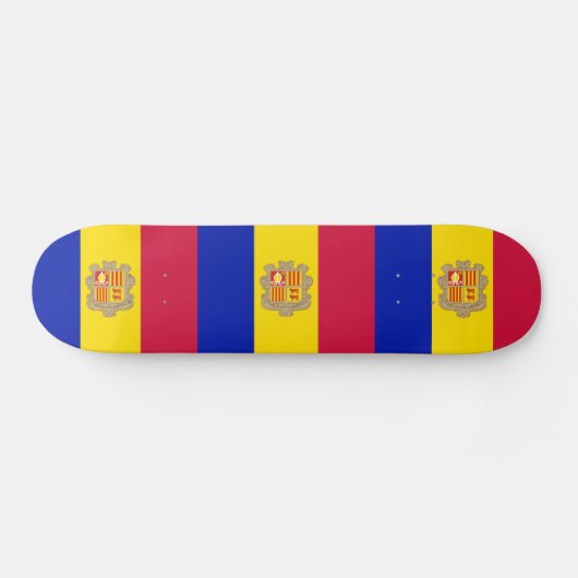 Patriottic Andorra Flag Persoonlijk Skateboard (Horizontaal)