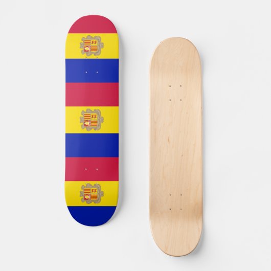 Patriottic Andorra Flag Persoonlijk Skateboard (Voorkant)