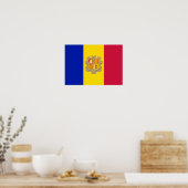 Patriottic Andorra Flag Poster (Keuken)