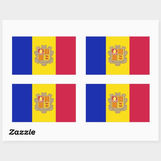 Patriottic Andorra Flag Rechthoekige Sticker (Vel)