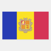 Patriottic Andorra Flag Rechthoekige Sticker (Voorkant)