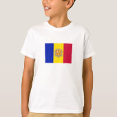 Patriottic Andorra Flag T-shirt (Voorkant)