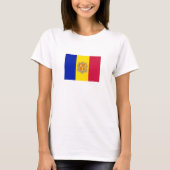Patriottic Andorra Flag T-shirt (Voorkant)