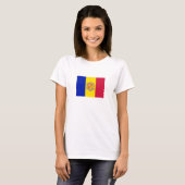 Patriottic Andorra Flag T-shirt (Voorkant volledig)