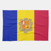 Patriottic Andorra Flag Theedoek (Horizontaal)