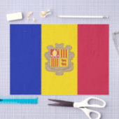 Patriottic Andorra Flag Tissuepapier (Craft)