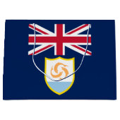 Patriottic Anguilla Flag Large Gift Bag Groot Cadeauzakje (Voorkant)