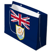 Patriottic Anguilla Flag Large Gift Bag Groot Cadeauzakje (Voorkant Gekanteld)