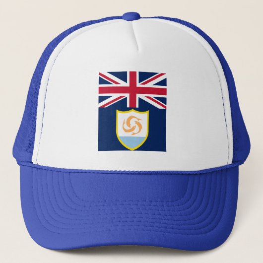 Patriottic Anguilla Flag Trucker Hat Pet (Voorkant)