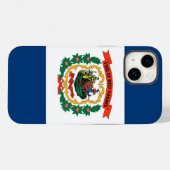 Patriottic Apple 14 Hoesje-Mate, West Virginia fla Case-Mate iPhone Case (Achterkant (horizontaal))
